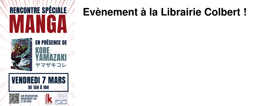 Ev�nement � la Librairie Colbert !