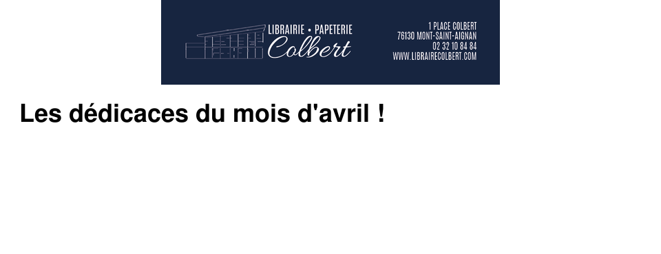 Les d�dicaces du mois d'avril ! 